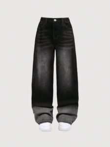 Lockere und modische Jeans mit weitem Bein im…